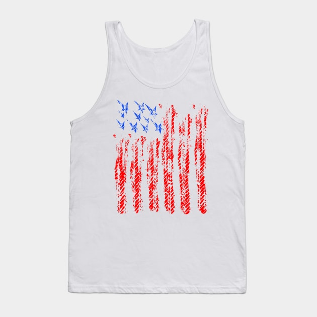 United States USA Flag Design Tank Top by rashiddidou